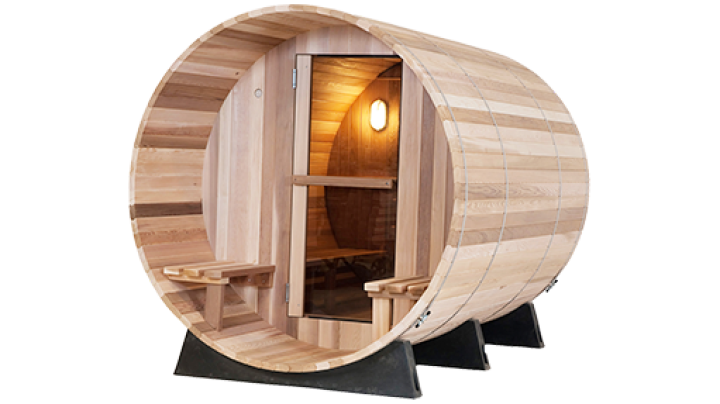 Barrel Sauna hout gestookt